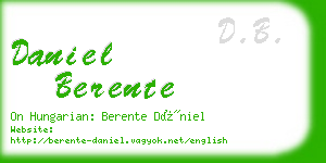daniel berente business card